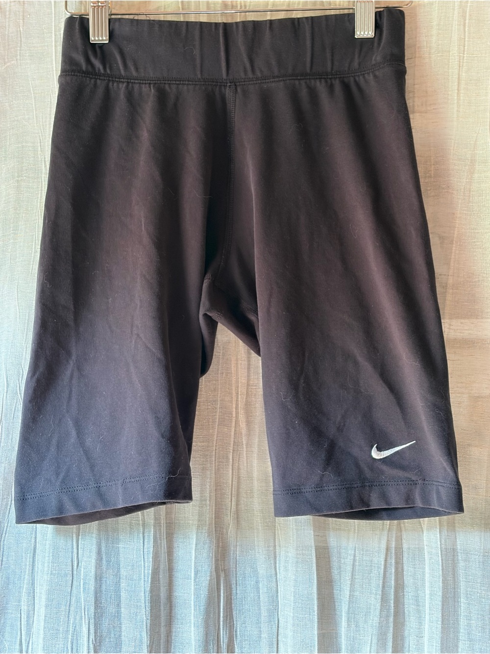 Nike Black Bike Shorts with White Swoosh